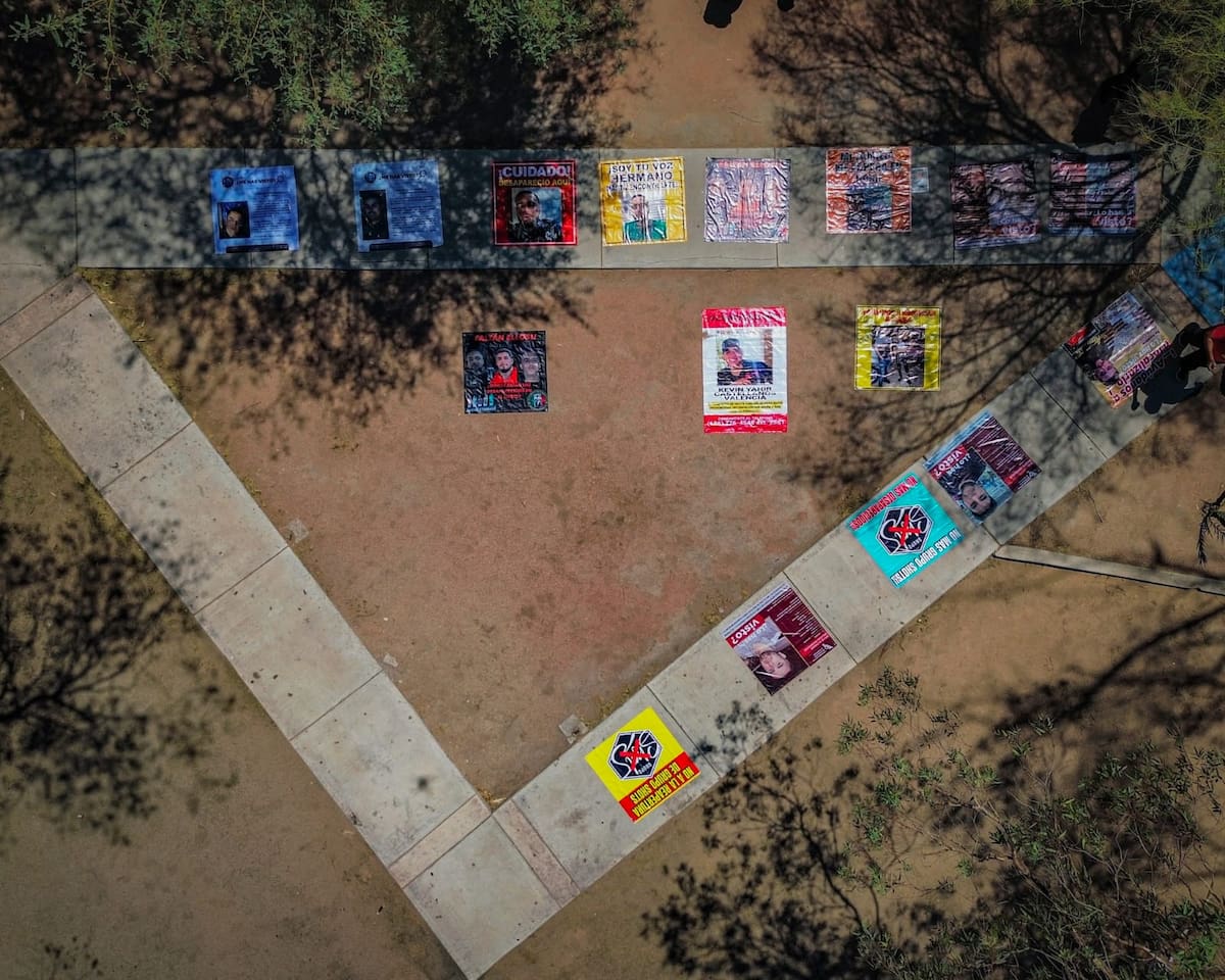 Integrantes de colectivos de búsqueda presentan una propuesta para construir un memorial en la zona de antros de Mexicali, donde se han registrado múltiples desapariciones, entre ellas las relacionadas con el Bar Shots. (Foto: Javier Gallegos)