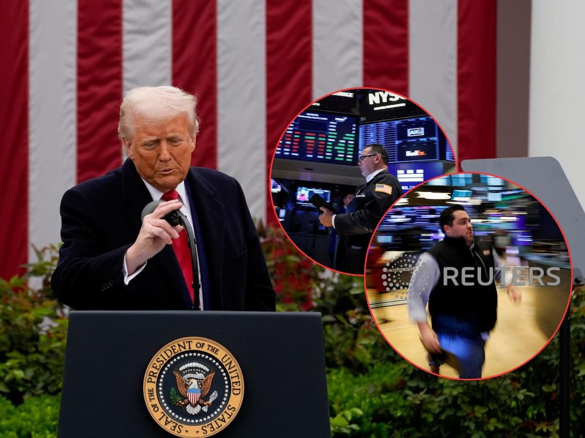 Trump reacciona al lunes negro por aranceles: “¡No entren en pánico!” | Crédito: REUTERS