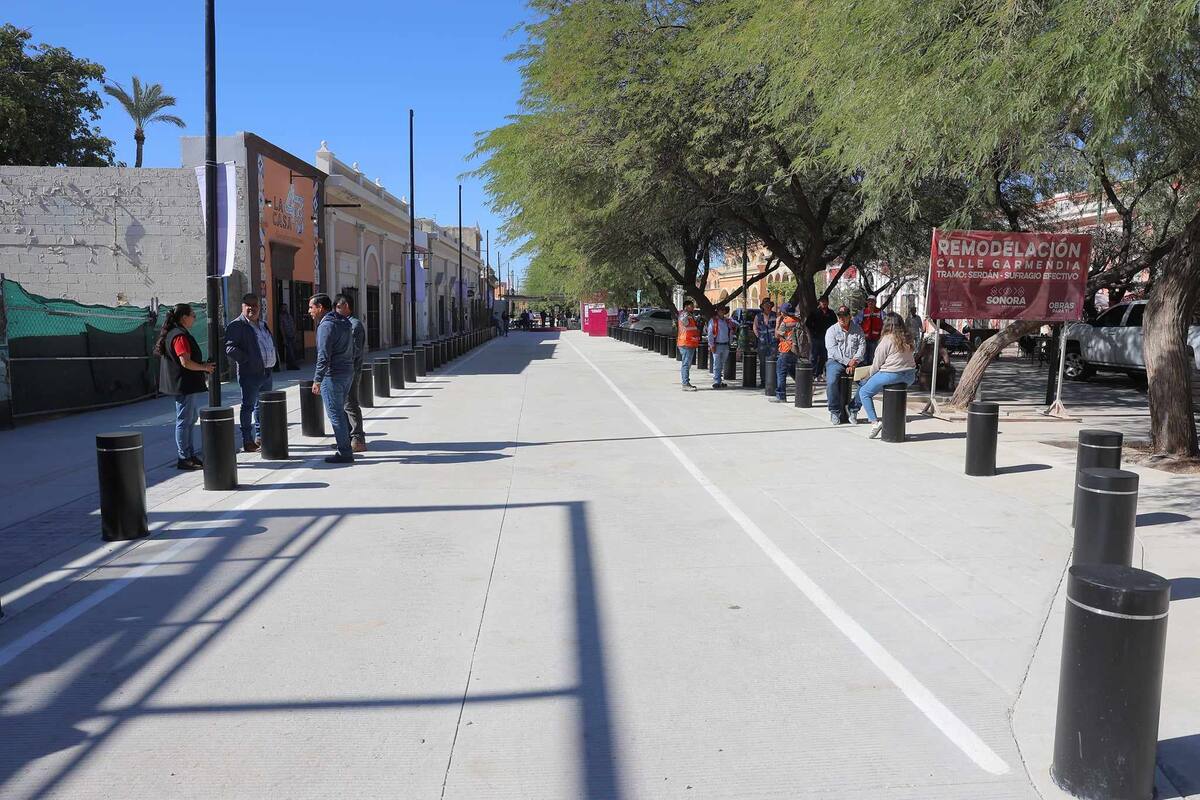 Gobernador de Sonora inaugura rehabilitación de las calles Garmendia y Obregón