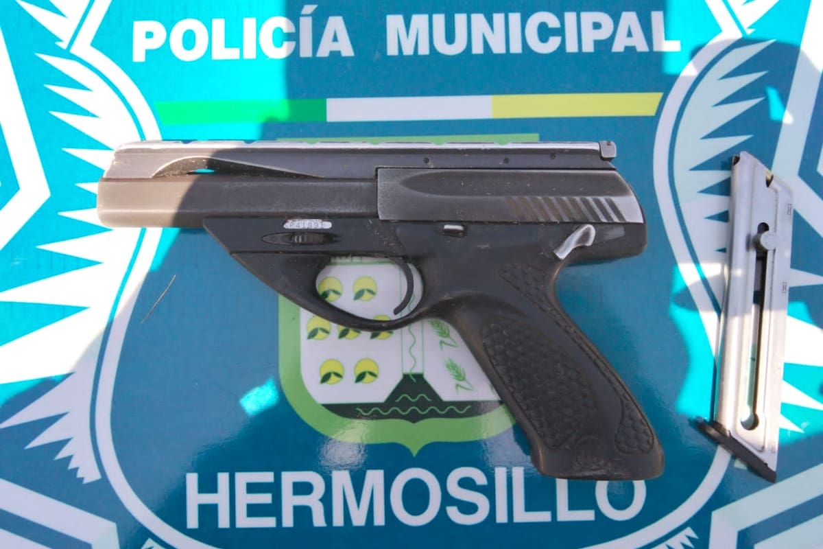 Policía de Hermosillo captura a Marco “N” por posesión de arma de fuego en predio tras denuncias de tiros