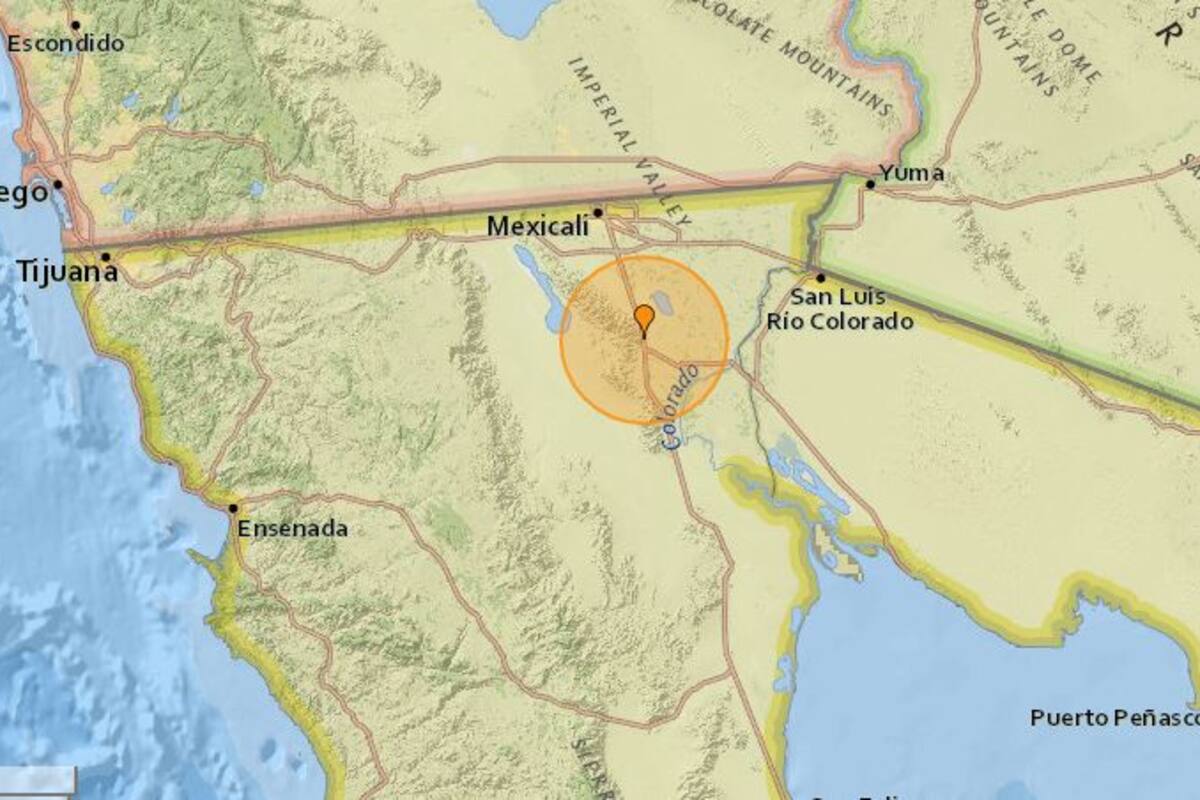 Sismo de 3.6 se produce en el Valle de Mexicali