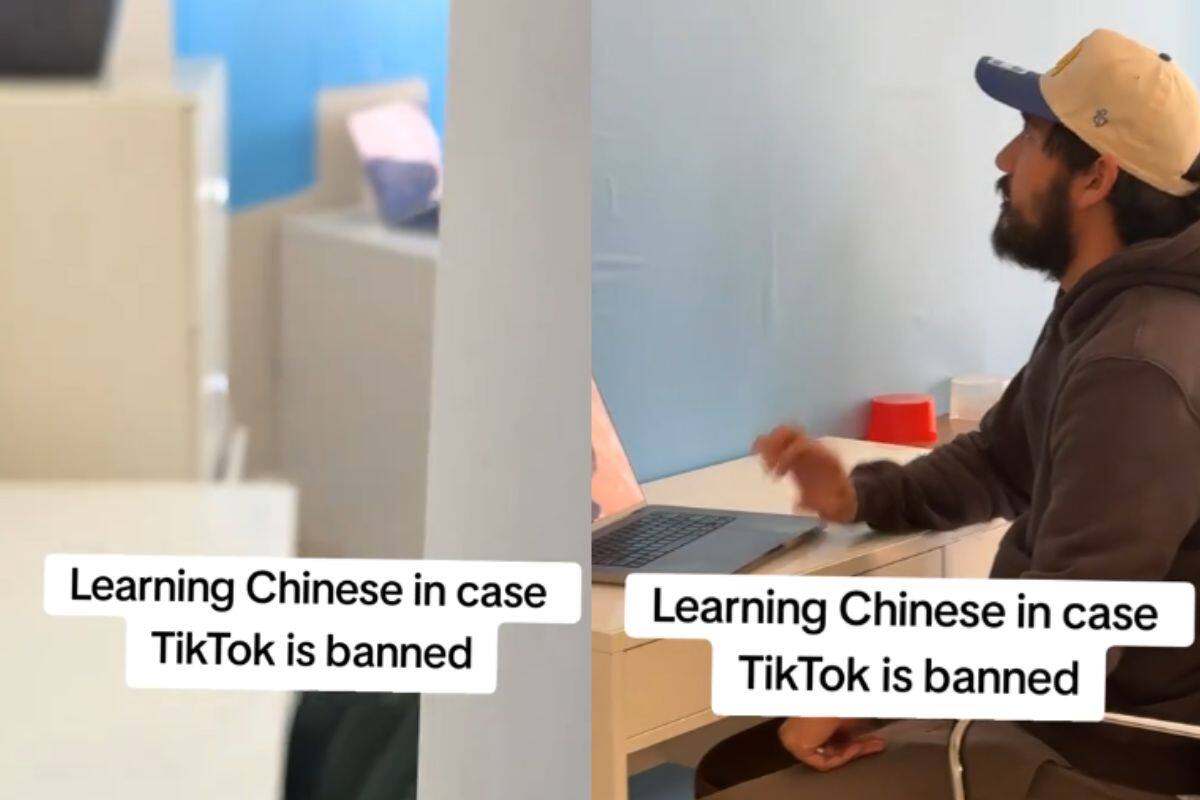 Hombre intenta aprender chino en caso de que TikTok sea baneado