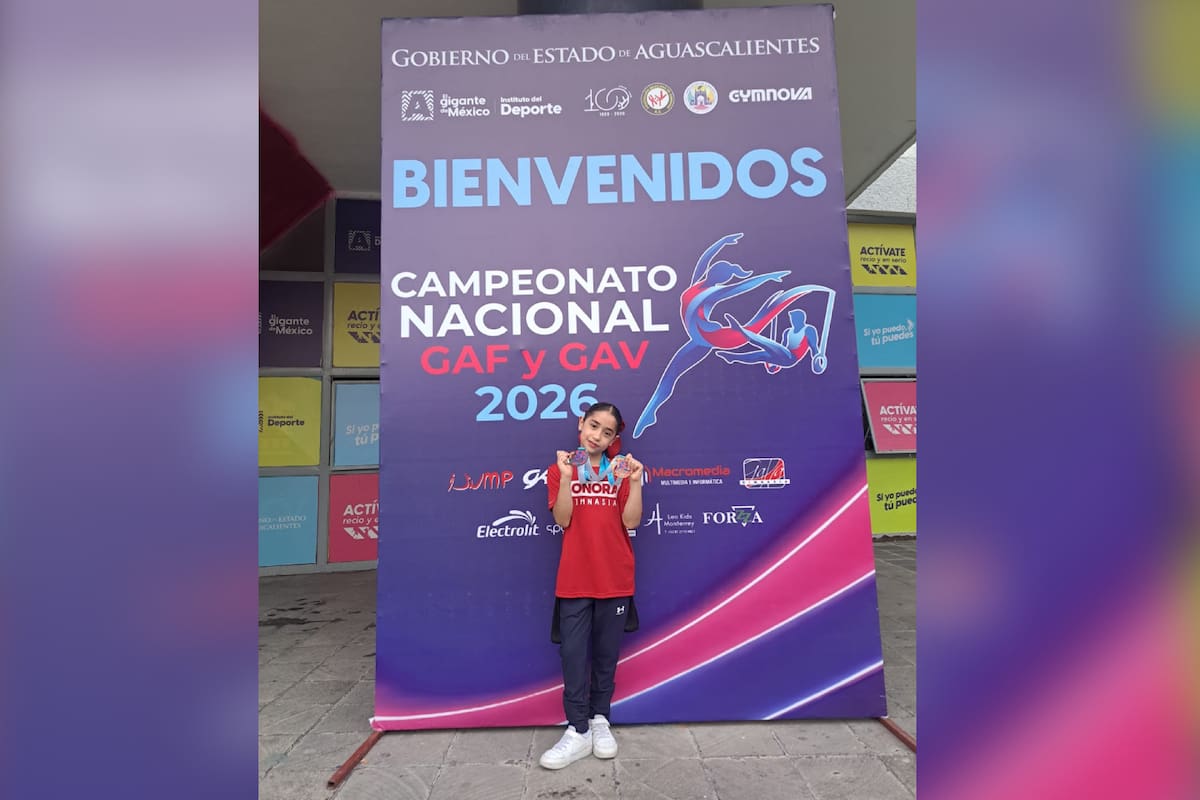 Brilla Ana Julia Navarro en Campeonato Nacional de Gimnasia con solo 8 años