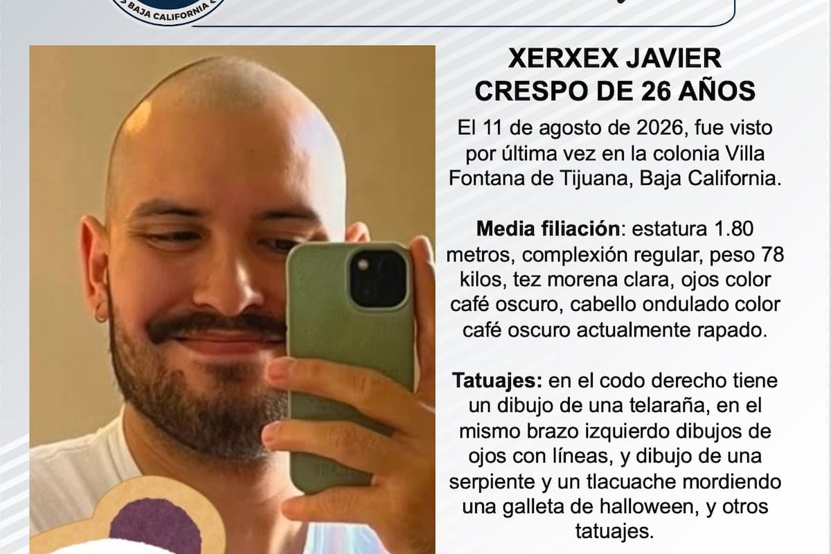 Se busca Xerxex Javier Crespo de 26 años