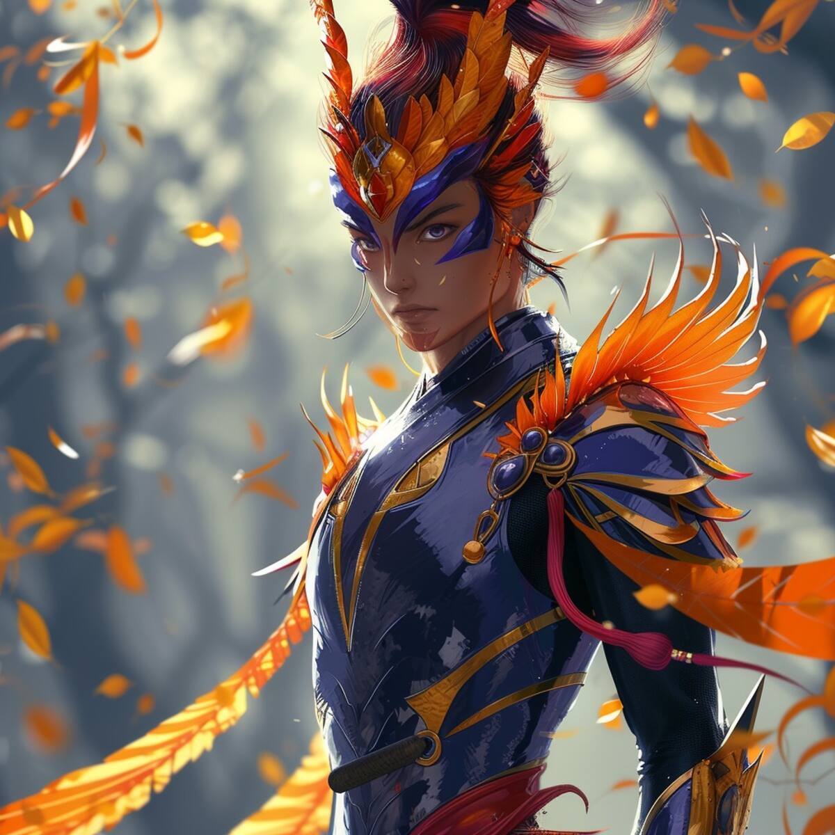 El Caballero más poderoso de Bronce cobra vida con una imponente presencia y llamas ardientes, cortesía de la inteligencia artificial.