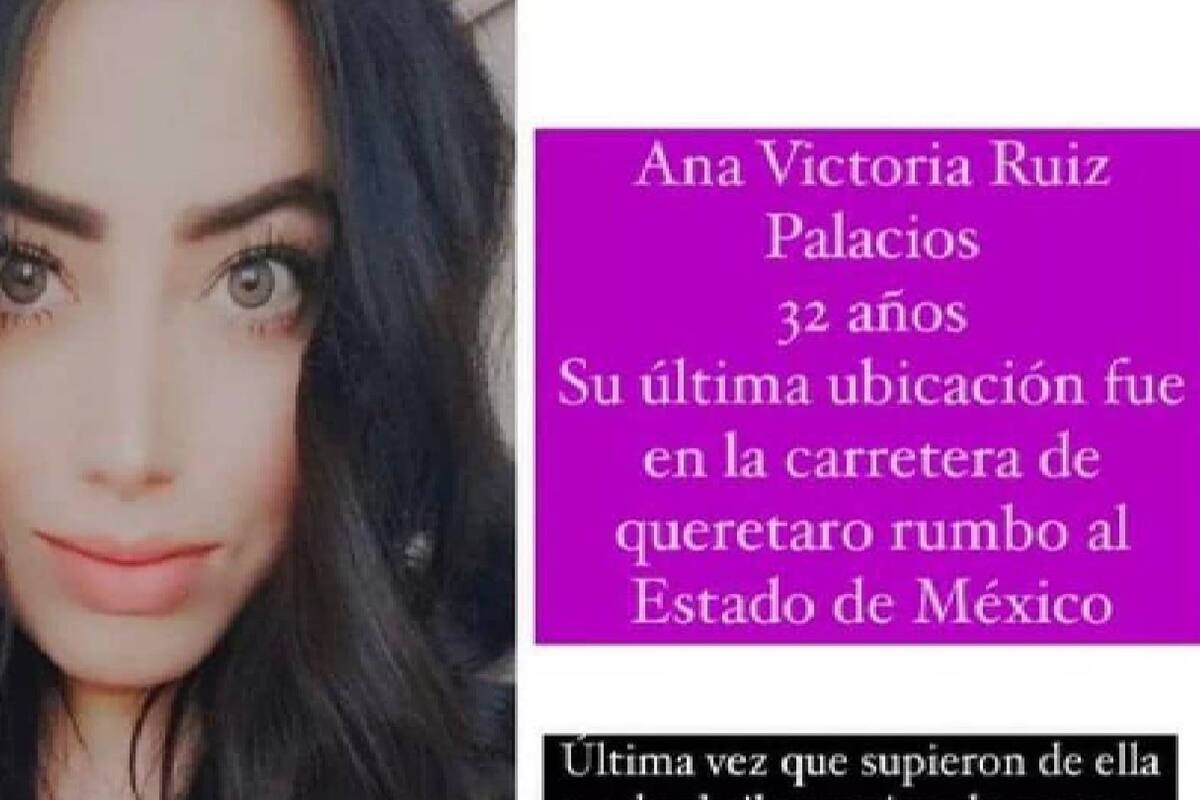 Ana Victoria, se busca su paradero, desaparecida en una carretera de Querétaro