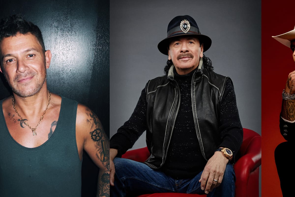 Christian Nodal, Alejandro Sanz, Carlos Santana y Rauw Alejandro en los Latin Grammy