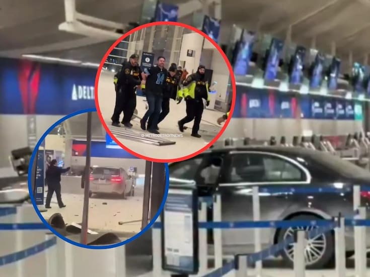 Un automóvil impacta contra la terminal McNamara del Aeropuerto de Detroit; conductor habría sufrido un episodio de salud mental