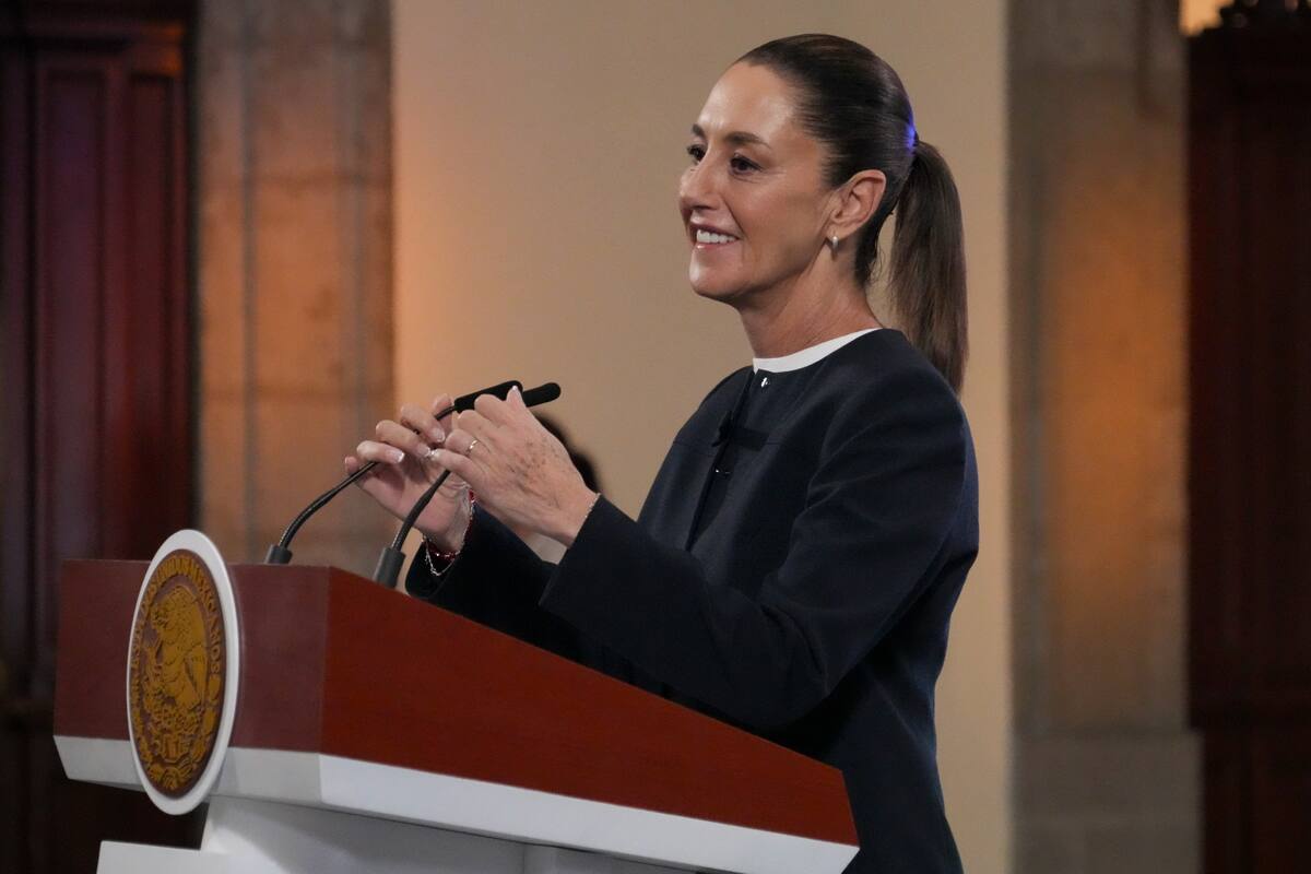 La presidenta Claudia Sheinbaum Pardo en su "Conferencia del Pueblo" del 30 de abril del 2025. | Crédito: Presidencia