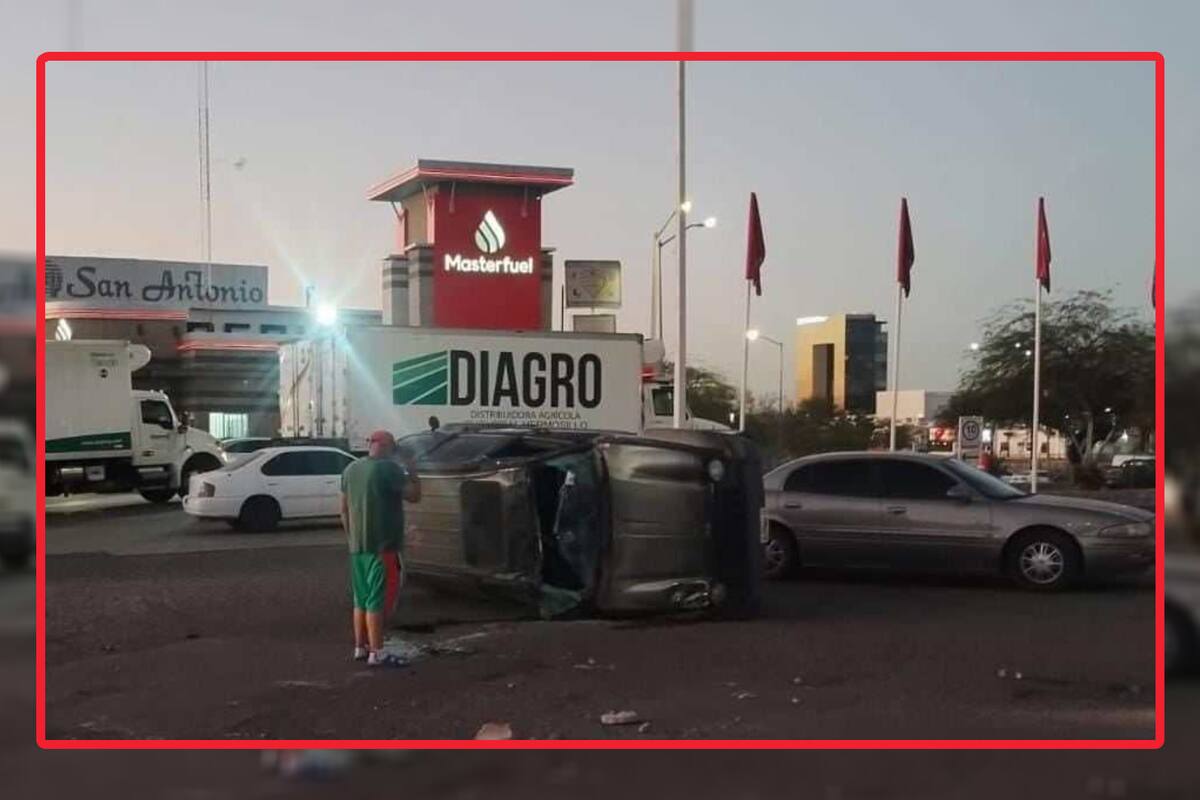 Camioneta volcó por exceso de velocidad en Hermosillo; deja un herido