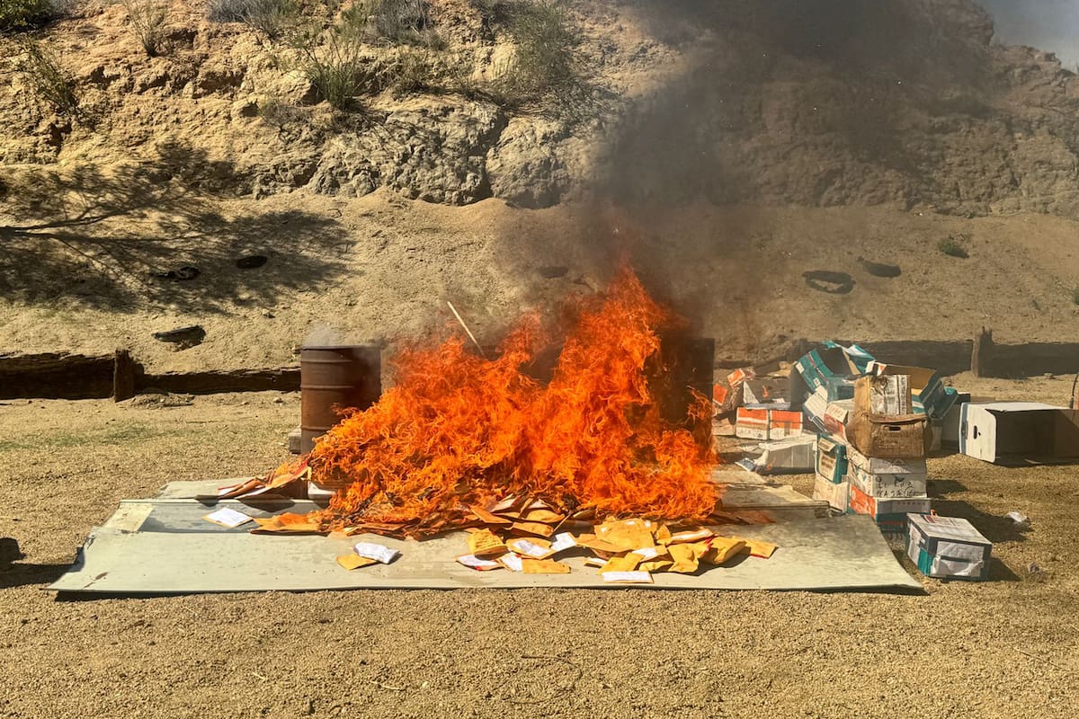 FGE destruye narcóticos asegurados en Tijuana y Mexicali