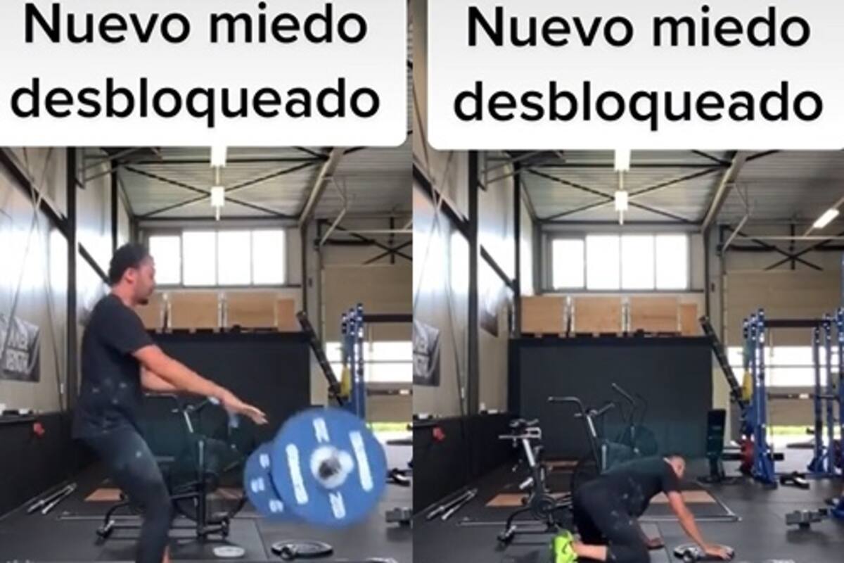 Termina noqueado con su propia barra al hacer crossfit
