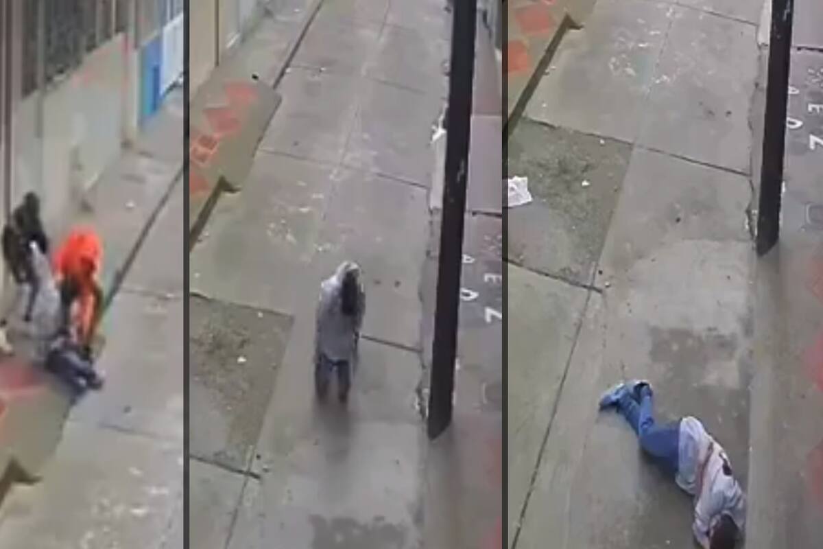 VIDEO: Niño es apuñalado por la espalda por dos jóvenes que le robaron su celular en Bogotá