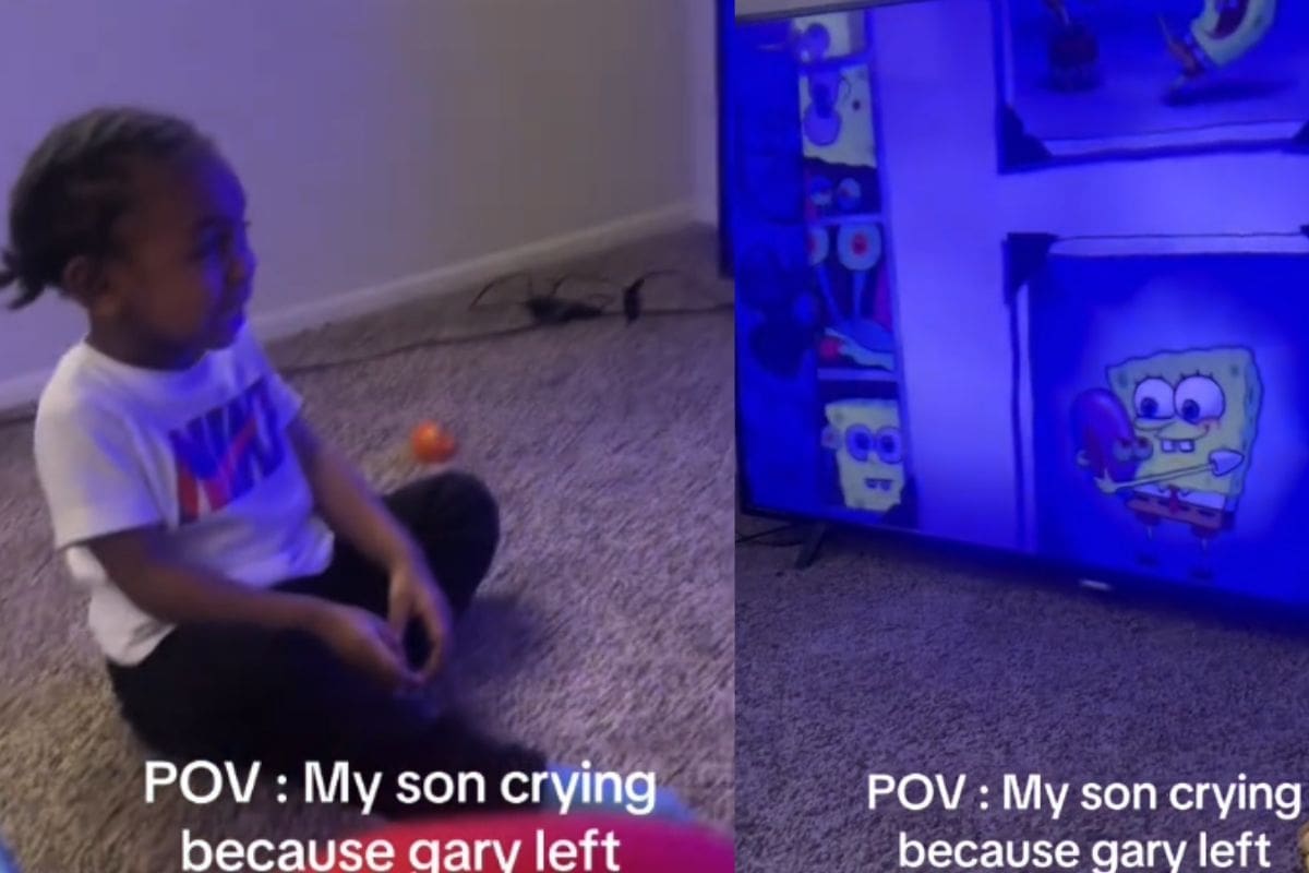 Niño rompe en llanto tras ver cómo Gary deja a Bob Esponja y se hace viral en TikTok