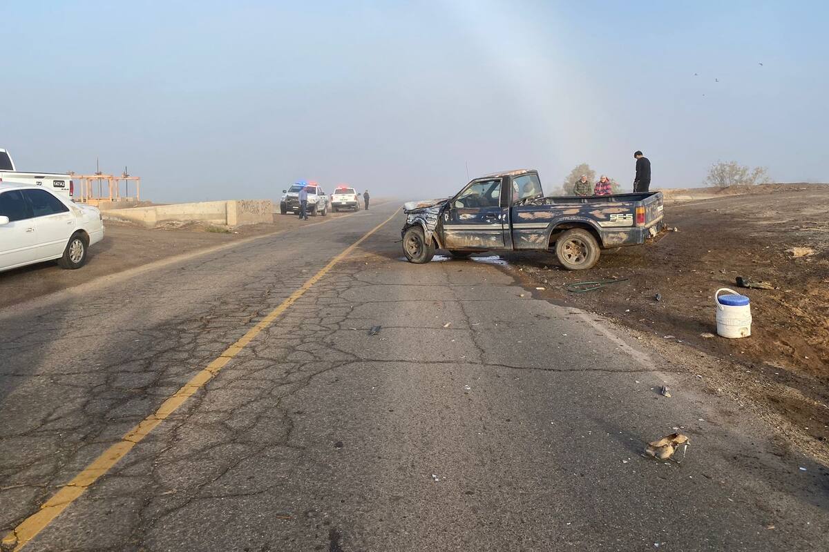 Motociclista muere tras choque en el valle de Mexicali