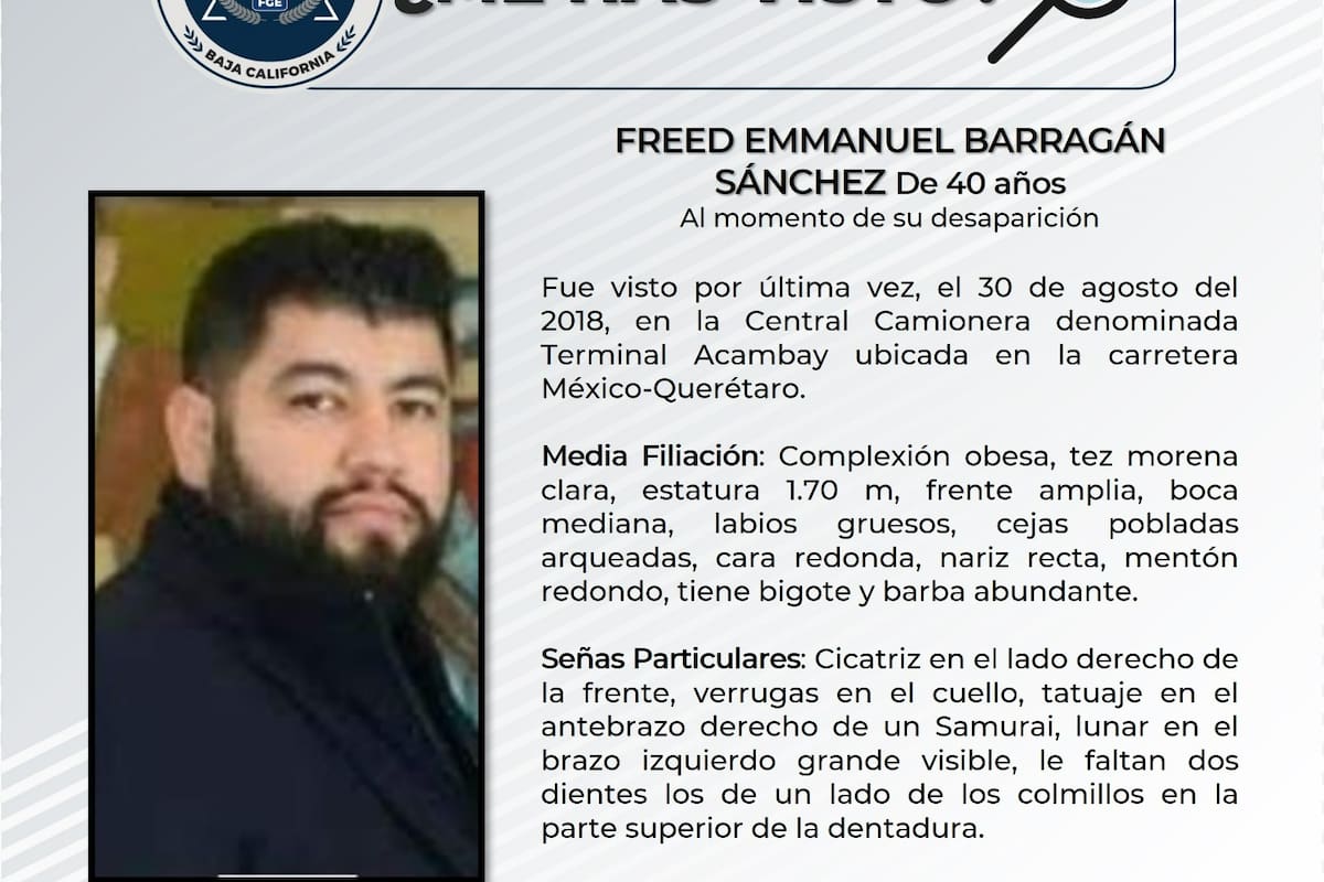 Se solicita ayuda para localiza a Freed Emmanuel Barragán Sánchez