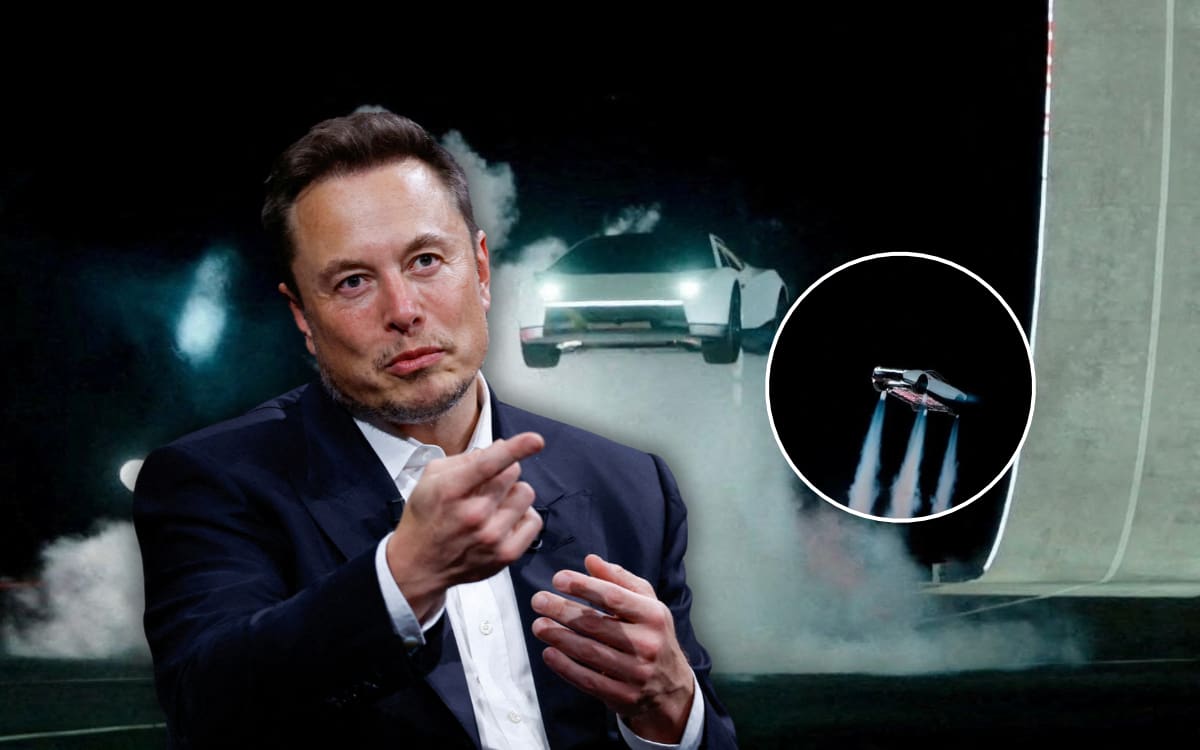 Llega el auto volador de Tesla: Elon Musk presenta en Texas el nuevo Roadster que salta sobre vehículos, gira en el aire y utiliza tecnología de SpaceX para aterrizar. | Crédito: REUTERS