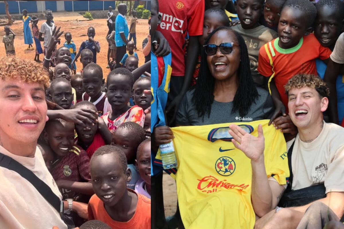 ¡Emotivo! Jugador del América pasa Navidad ayudando a niños en África