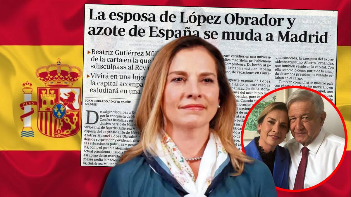 Beatriz Gutiérrez Müller, esposa de AMLO, se muda a Madrid pese a sus críticas a España. FOTO: Especial