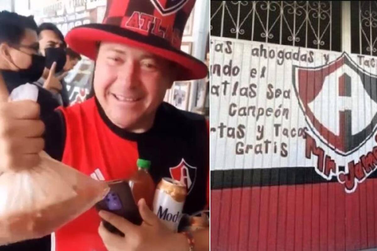 Taquería Mr. James sí cumple: Atlas queda campeón y regalan miles de tacos y tortas