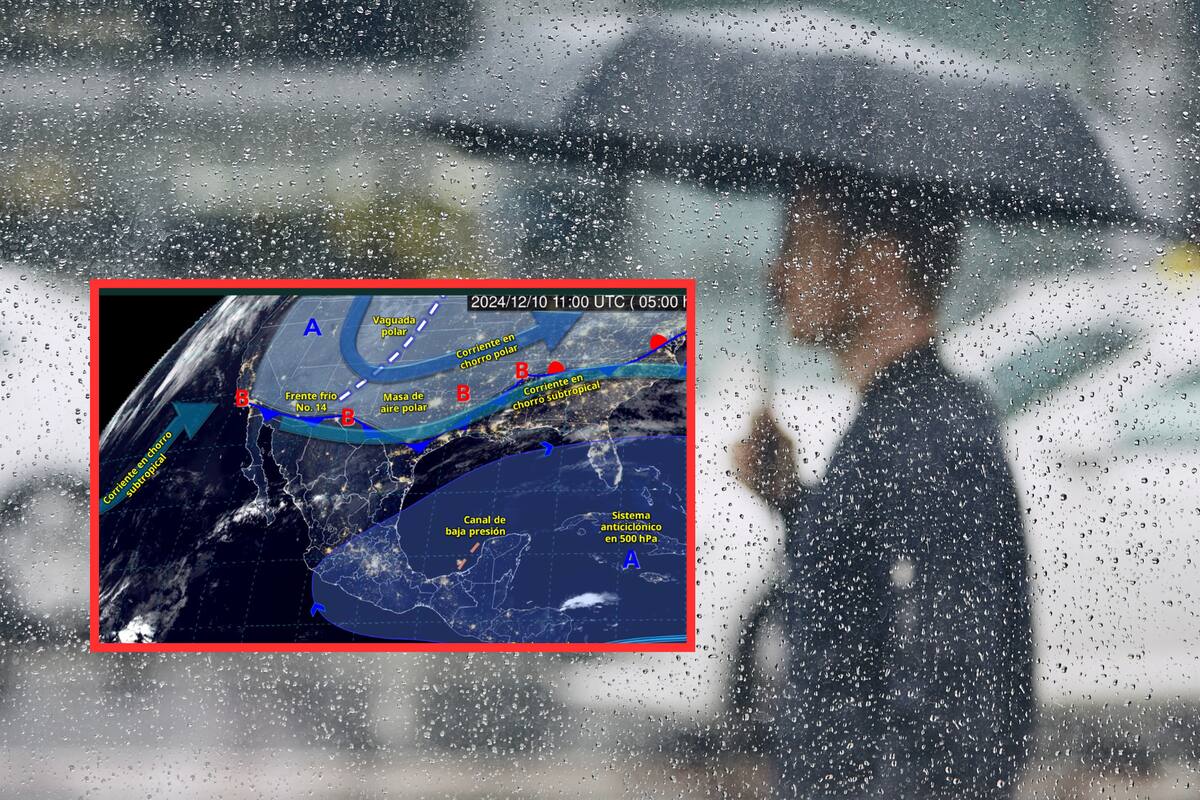 Clima en México: Frente frío 14 traerá intensas lluvias y fuertes vientos