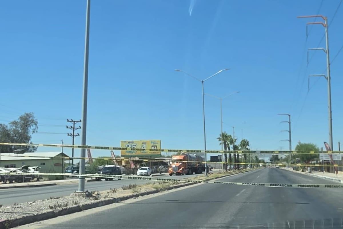 Bloquea Policía Estatal acceso a caseta del puente del río Colorado, pese a apertura parcial de agricultores