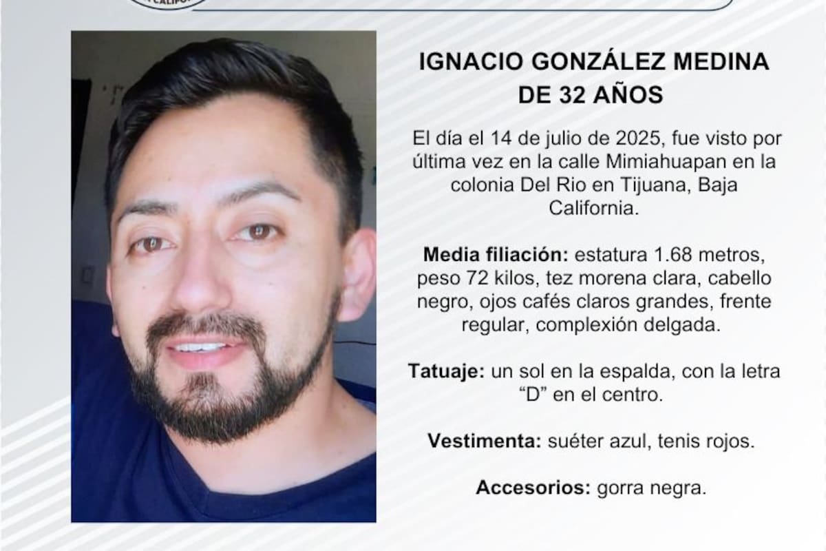 Se busca a Ignacio Gonzáles Medina de 32 años de edad