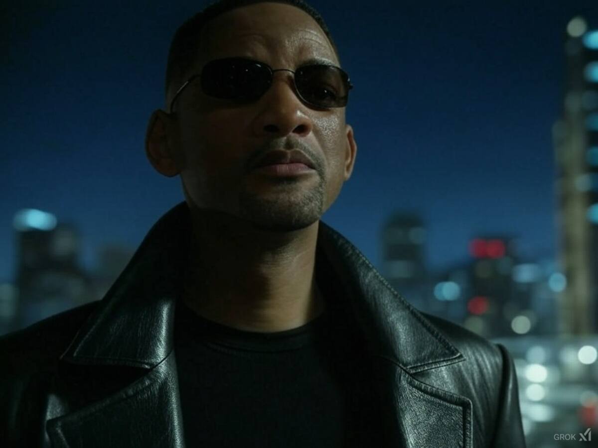 Así se hubiera visto Will Smith como Neo en Matrix, según Grok.