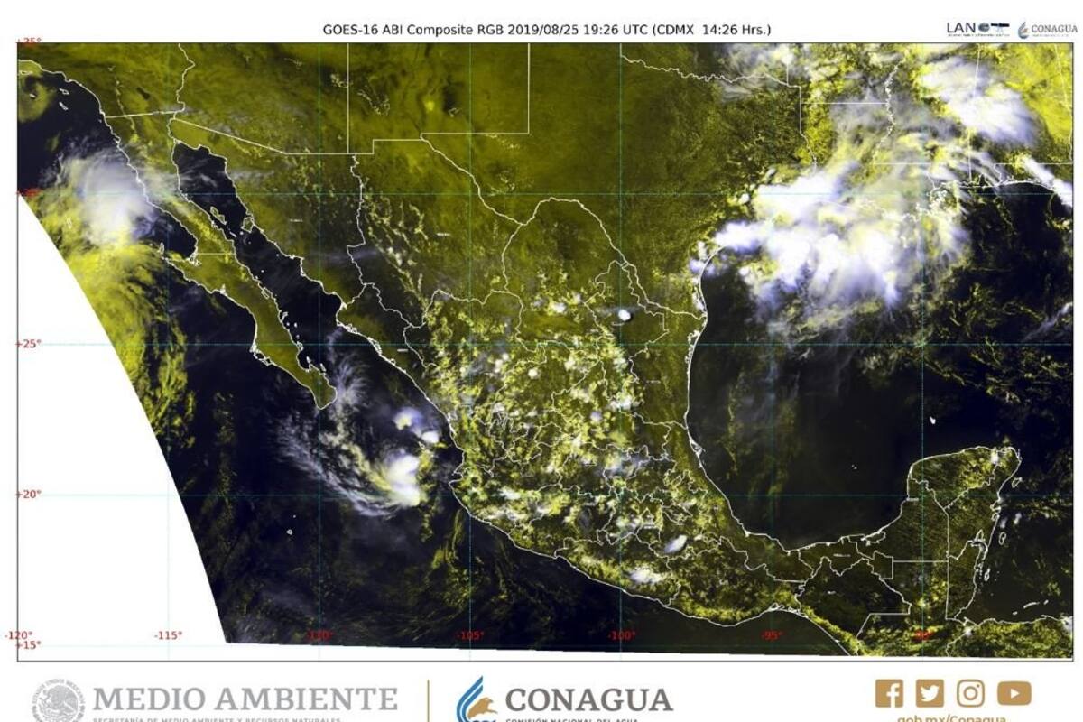 Pronostican lluvias muy fuertes para ocho Estados de la República