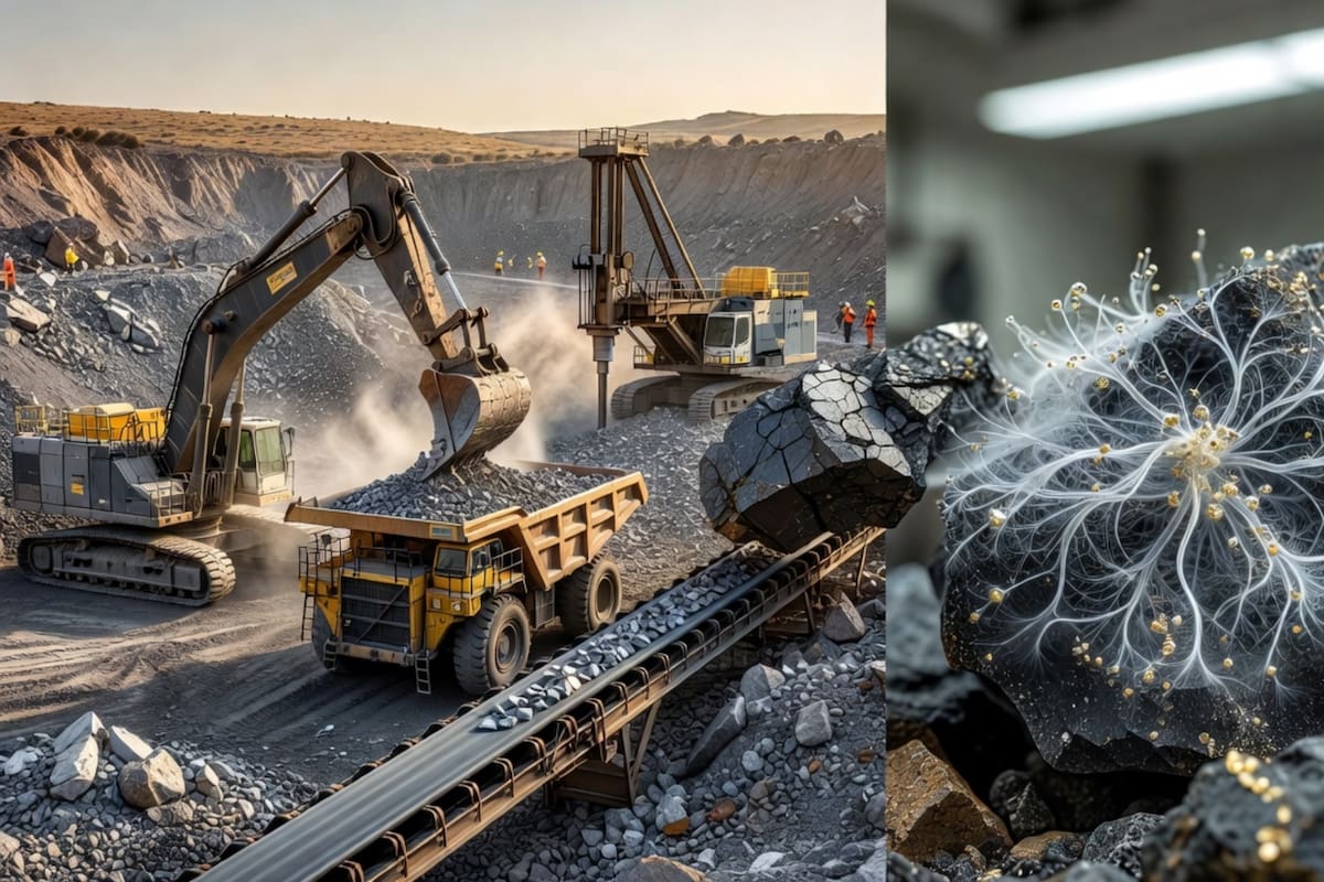 Mientras llevar maquinaria pesada a un asteroide sigue fuera de alcance, científicos prueban hongos capaces de liberar oro, platino u otros metales de las rocas para sostener futuras misiones espaciales