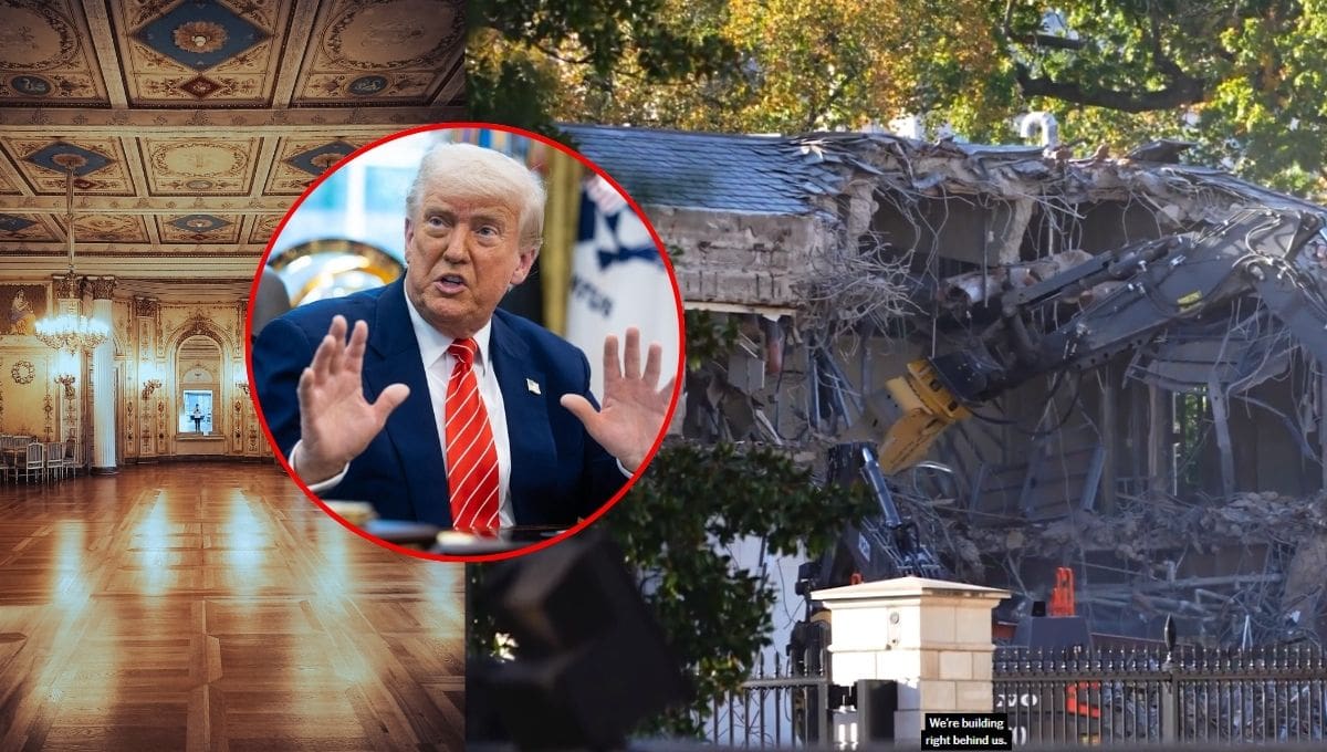 Las obras del salón de baile de la Casa Blanca ya muestran avances en su estructura.