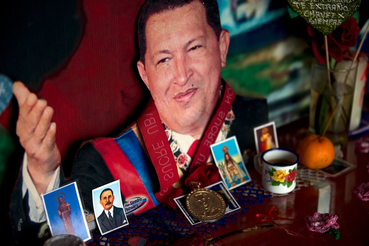 Hugo Chávez, difunto presidente de Venezuela por el que se nombró como 'Chavismo' al movimiento de izquierda en su país. (AP Photo/Fernando Llano)