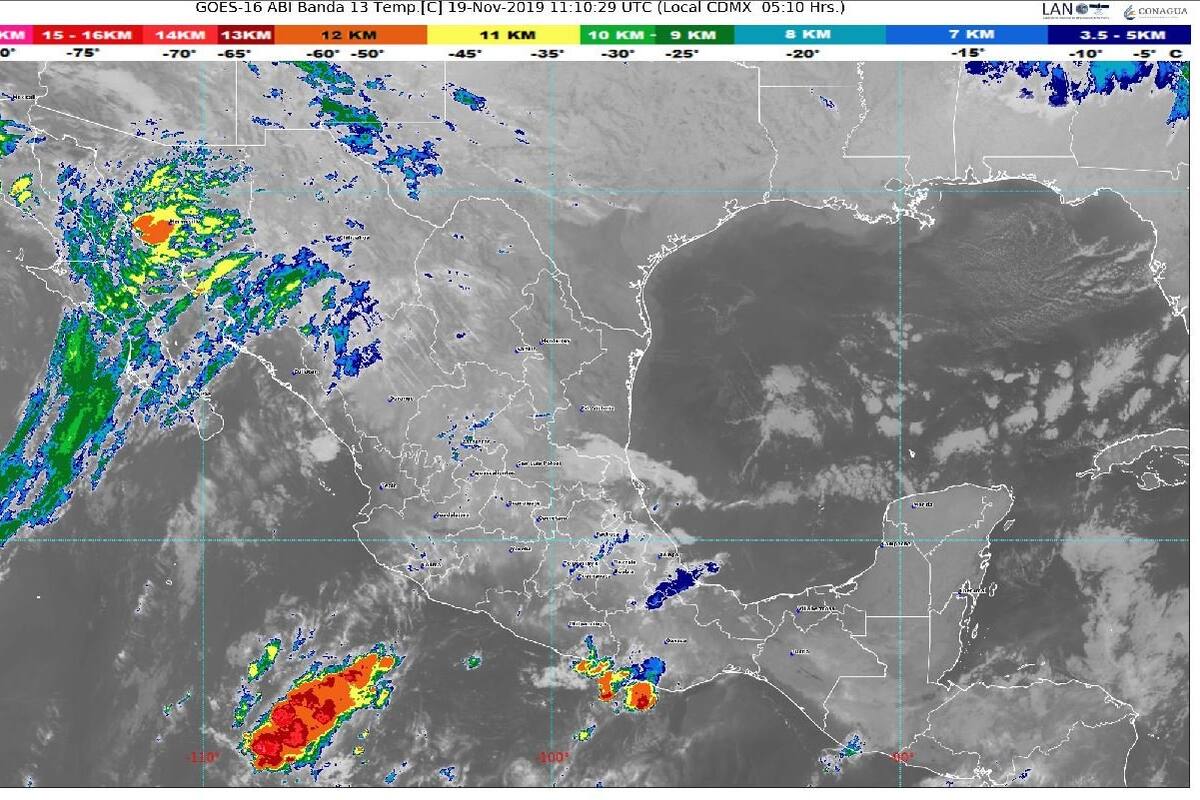 Lluvias muy fuertes se pronostican para hoy en Sonora, Chihuahua, Durango y Sinaloa