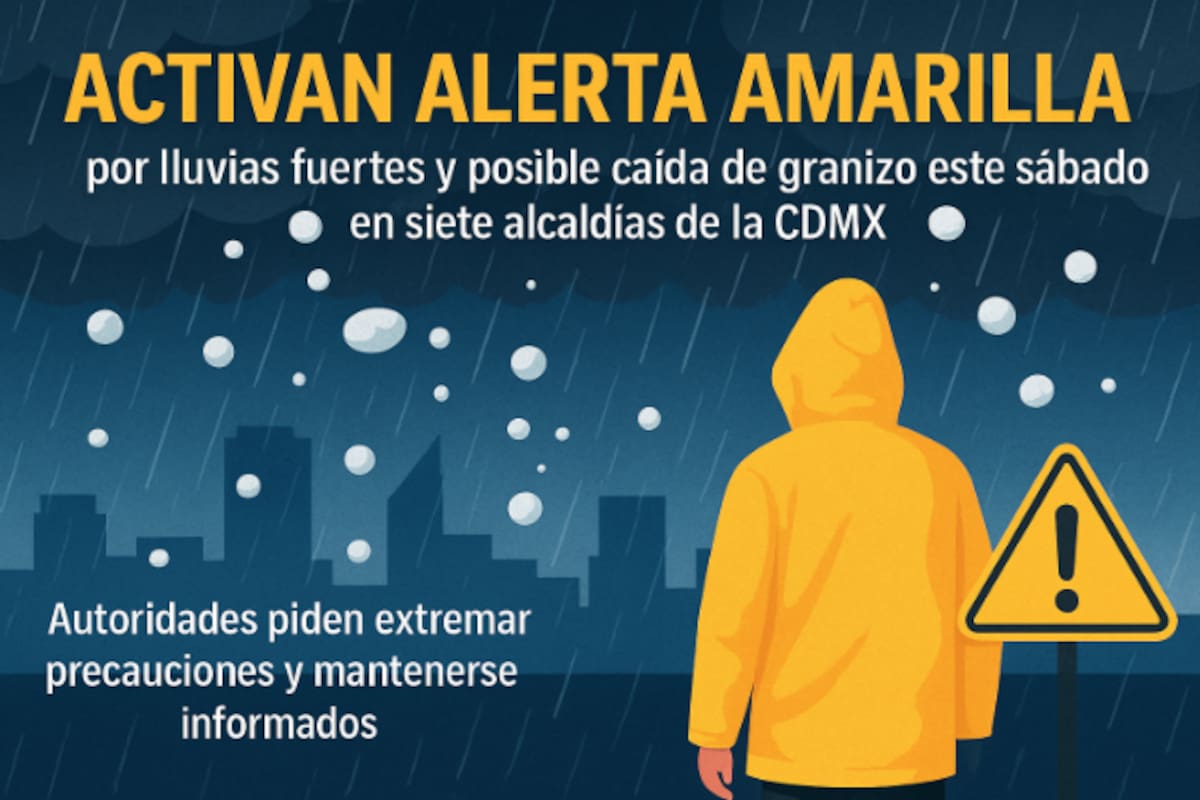 ¡Granizo y lluvias intensas pondrán en alerta a la CDMX esta tarde!