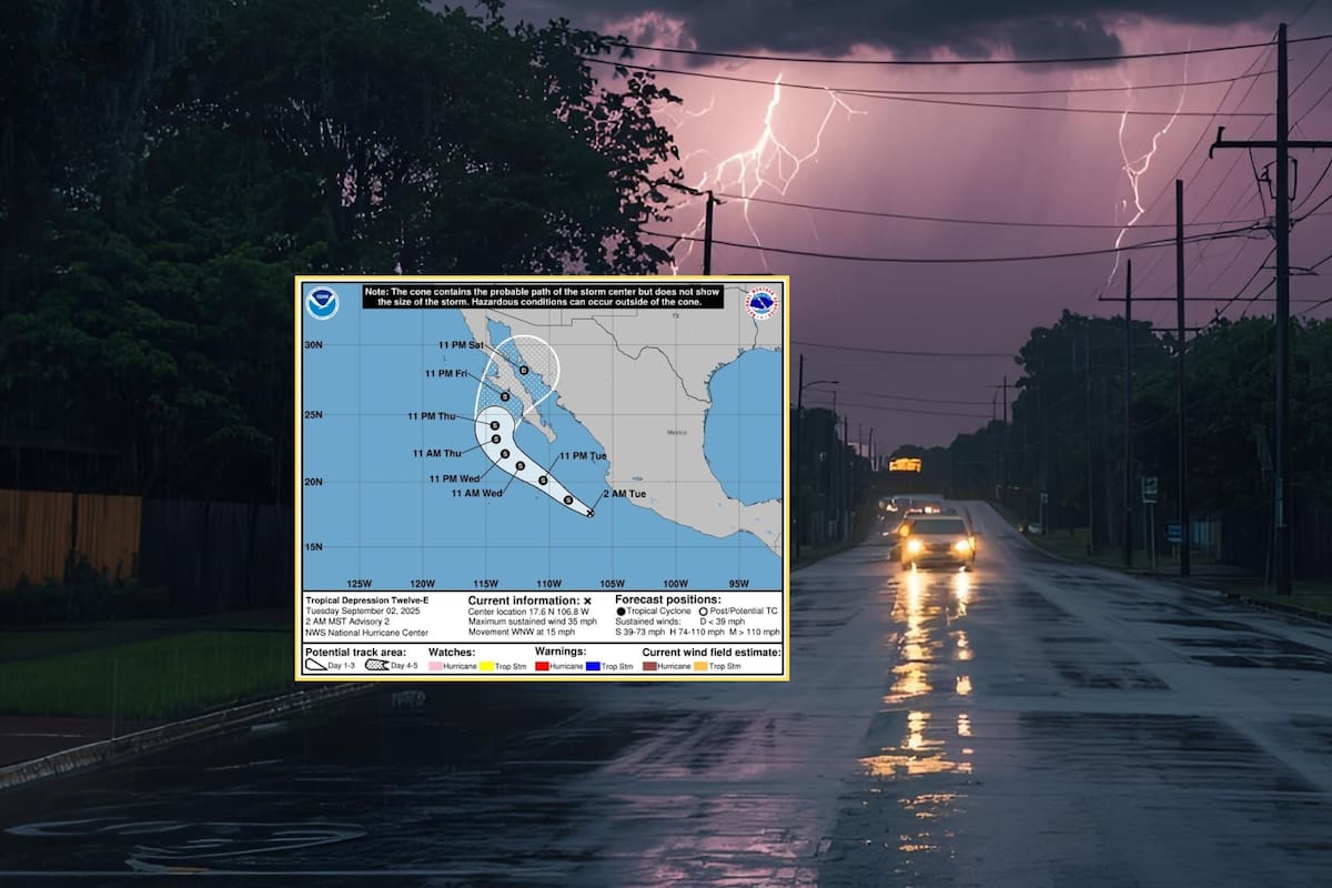 Lluvias por el huracán Lorena en Sonora: Ciudades donde lloverá muy fuerte este miércoles 3 de septiembre