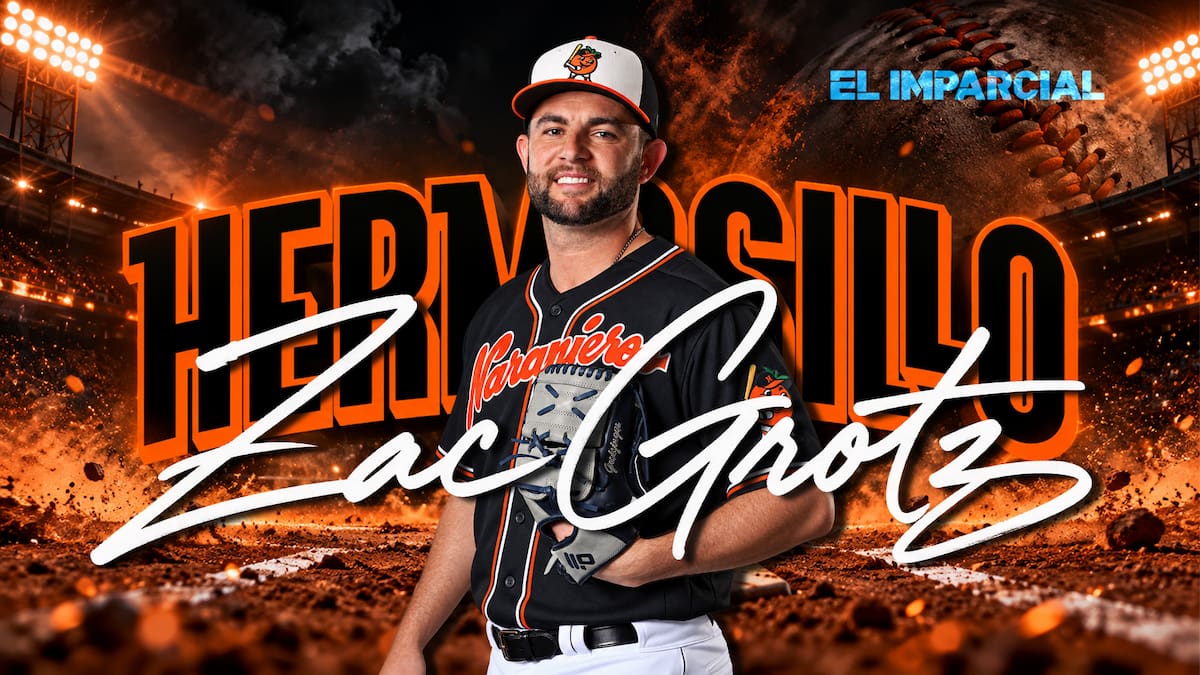 Zac Grotz, abridor derecho de los Naranjeros de Hermosillo. (Foto: Especial GH)