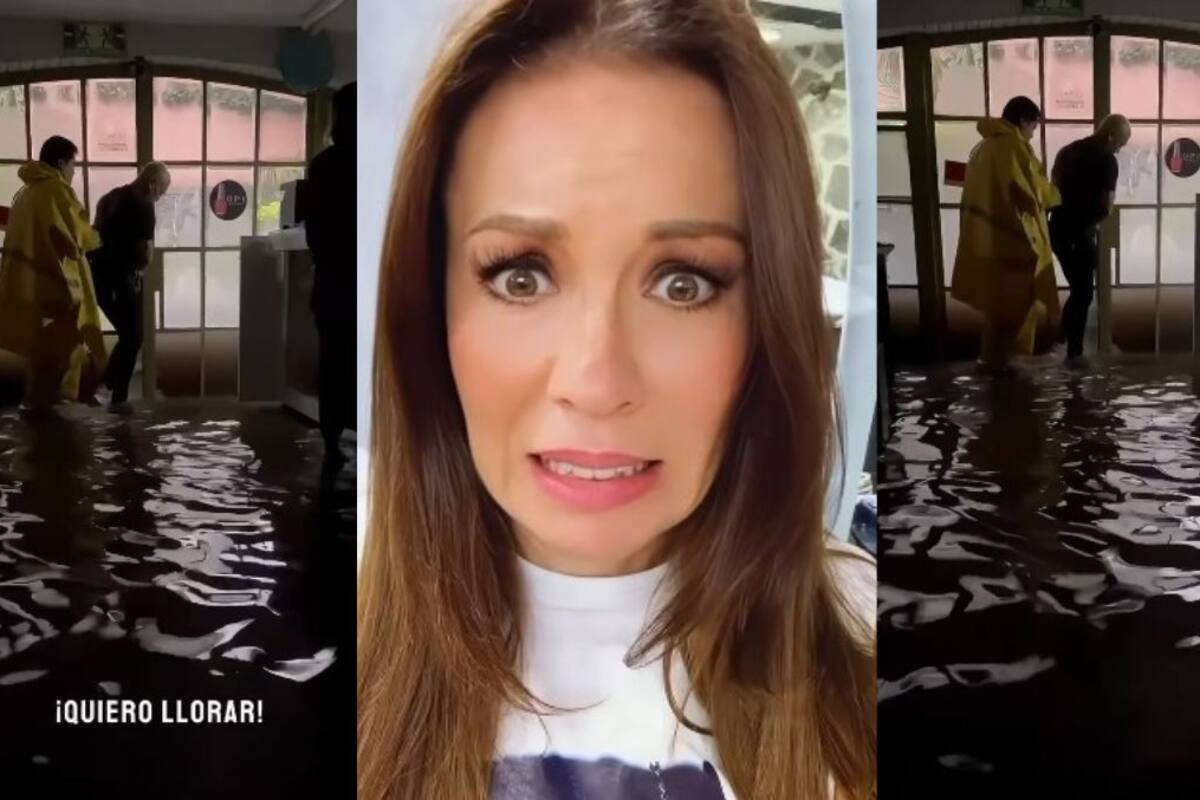 Ingrid Coronado se quedó atrapada en un salón de belleza que comenzó a inundarse