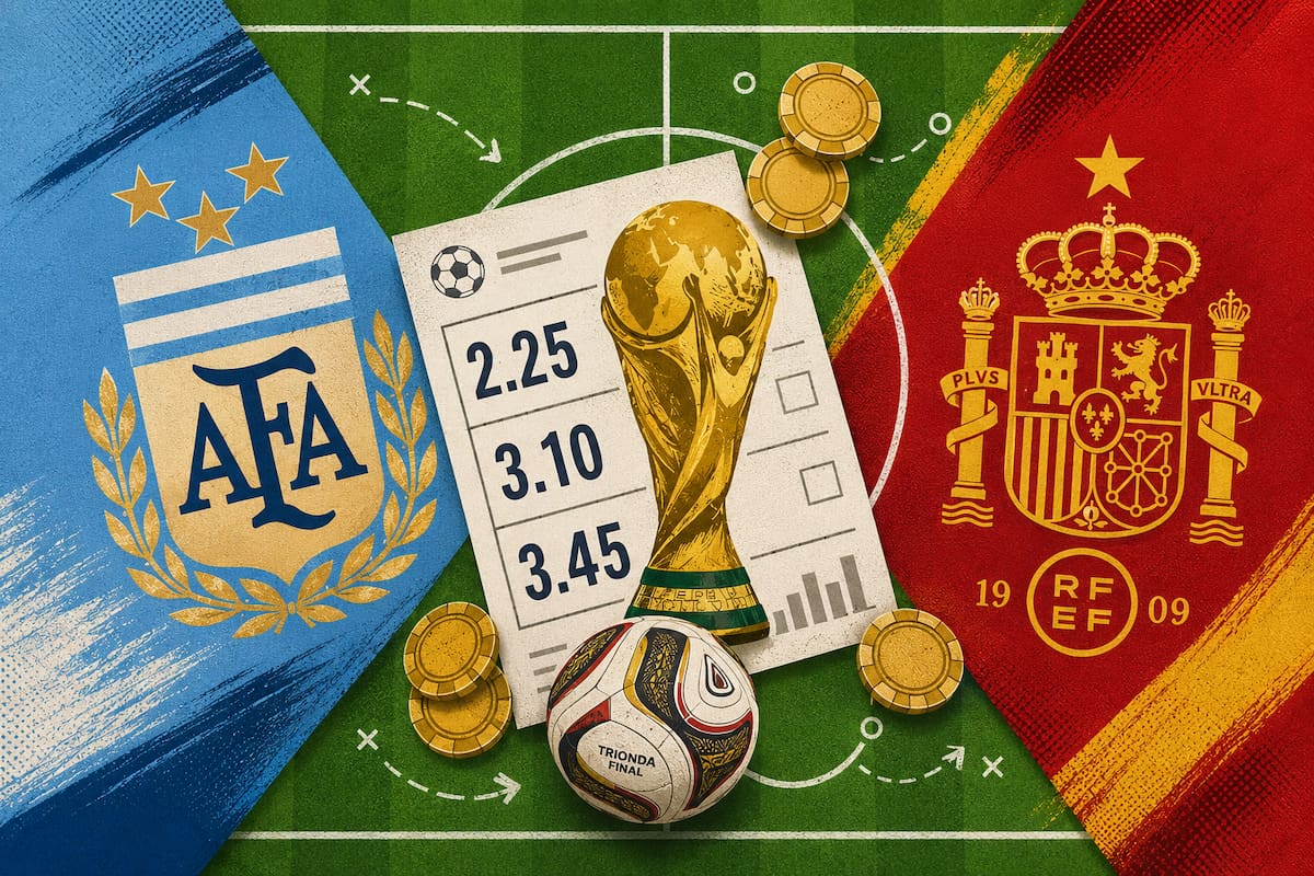 Argentina vs España: qué dicen los momios, quién es favorito y cuáles son los mejores picks de apuestas para la final del Mundial 2026