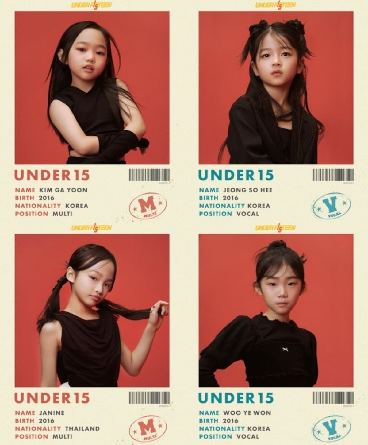 Algunas de las concursantes más jóvenes de "UNDER FIFTEEN" |Foto: MBN
