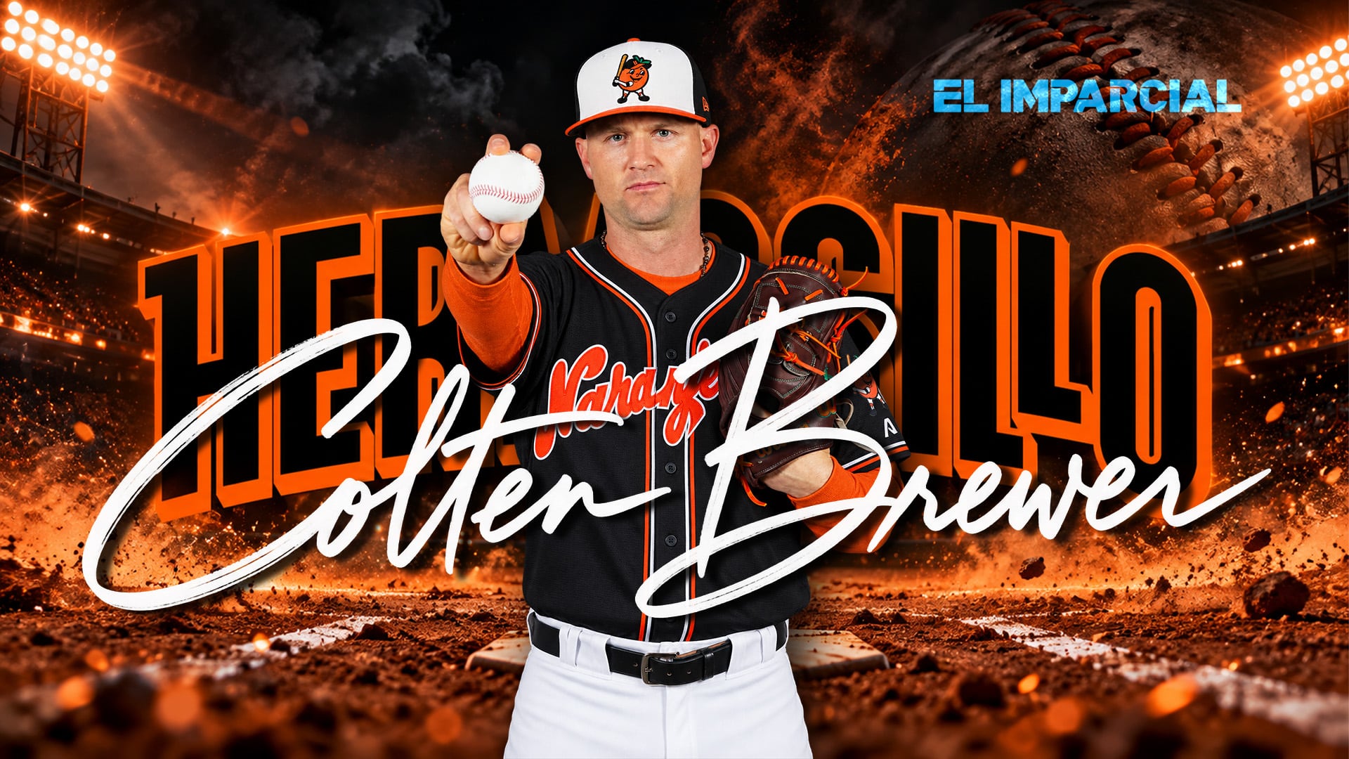 Colten Brewer, relevista derecho de los Naranjeros de Hermosillo. (Foto: Especial GH)
