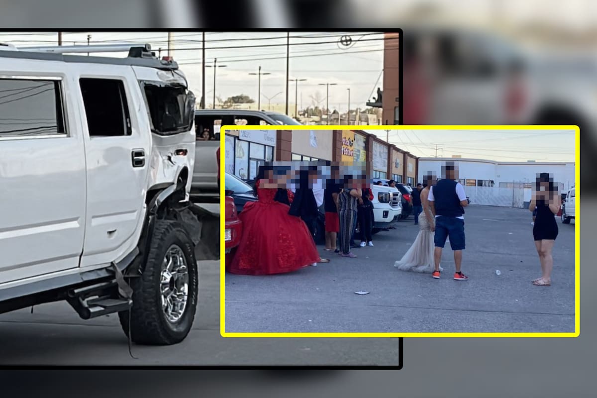 Quinceañera y chambelanes son embestidos por el tren mientras iban a la fiesta en limusina en Ciudad Juárez (FOTOS)