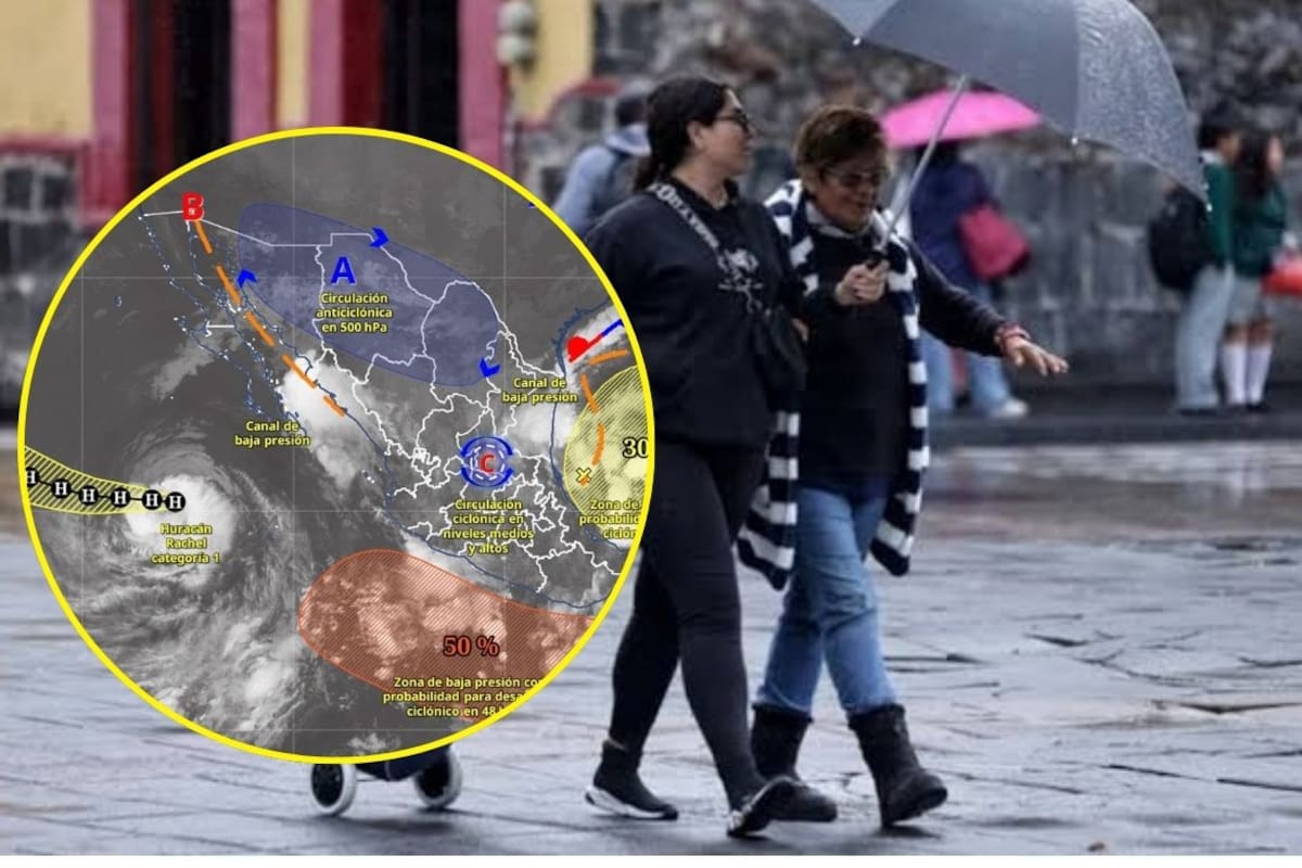 Frente frío 1 provocará lluvias torrenciales de hasta 250 mm en Chiapas y Tabasco, además de precipitaciones intensas en 8 estados