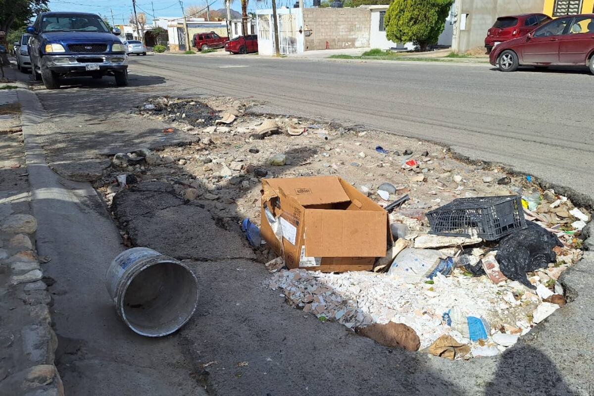 Hermosillo: Tienen en la colonia Los Ángeles socavón recurrente
