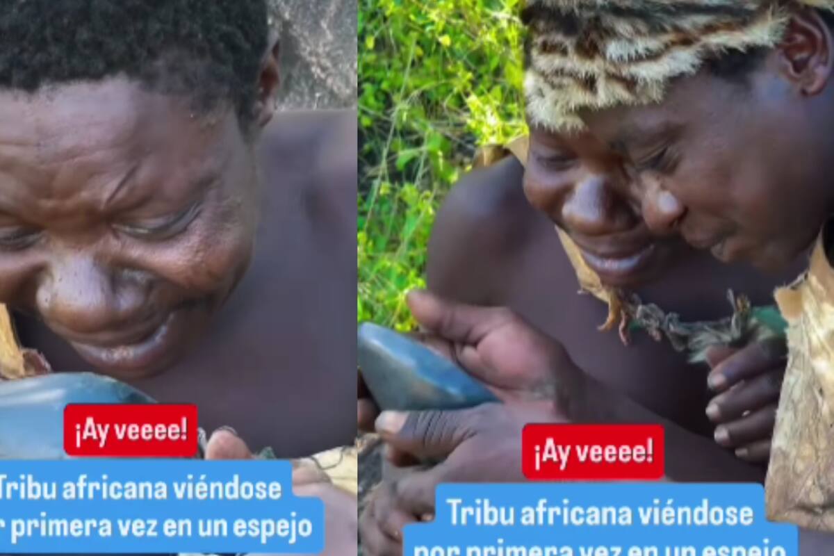 “No les entiendo, pero me contagian su risa”: Tribu africana reacciona con asombro y carcajadas al verse por primera vez en un espejo