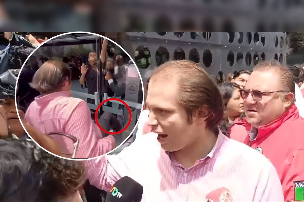 Militantes del PRI rompen puerta del Pepsi Center luego de que les impidieran entrar a la Asamblea del partido