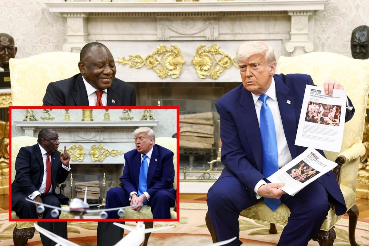 Trump enfrenta al presidente sudafricano Ramaphosa por acusaciones de “genocidio de blancos” en Sudáfrica