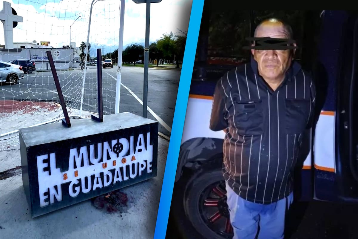 Hombre de 64 años se hace viral tras robar balón gigante del Mundial 2026 en Nuevo León