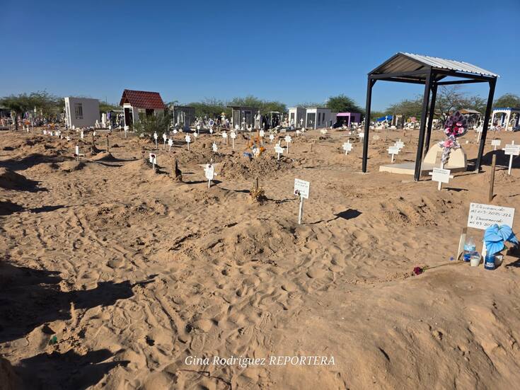 Zona de tumbas de desconocidos en SLRC recibe flor de cempasúchil
