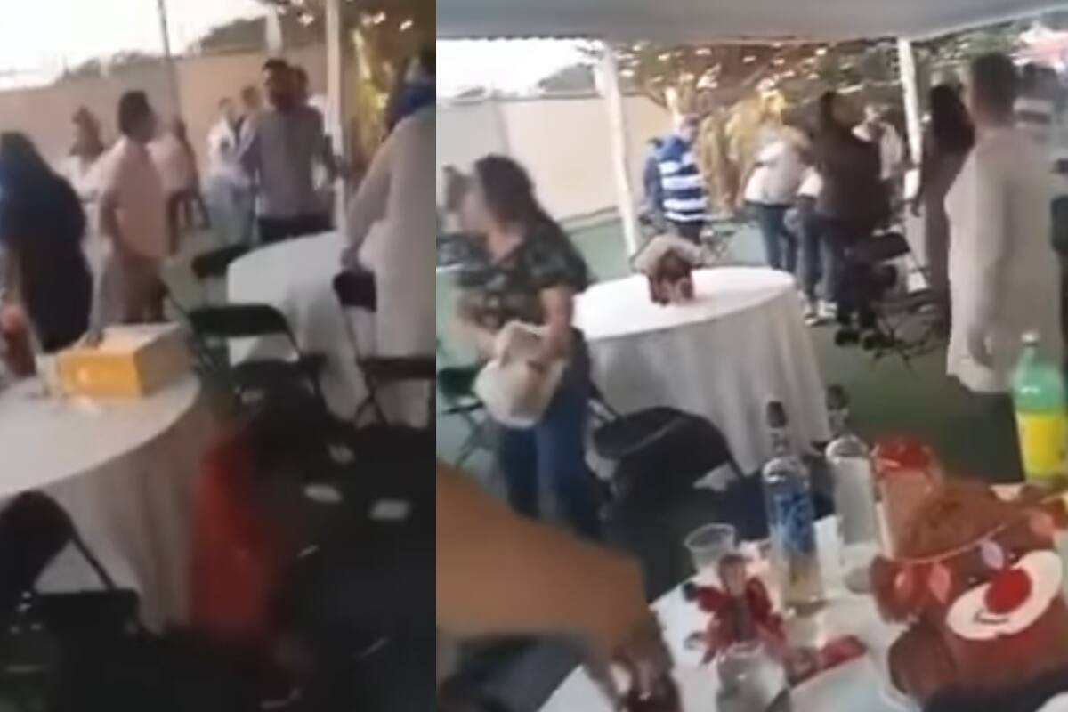 VIDEO: Posada navideña en León, Guanajuato, termina en pelea