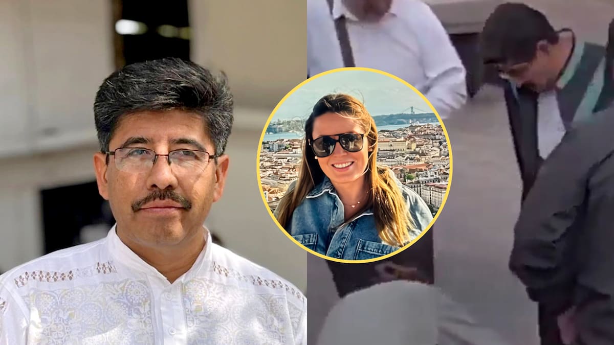 Quién es la mujer que limpió los zapatos del presidente de la SCJN, Hugo Aguilar, durante un acto oficial en Querétaro